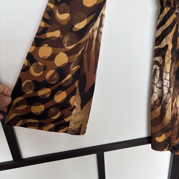 Vintage Votique Los Angeles Romper womens M Animal Print V Neck Indie Sleaze Y2K - Picture 9 of 16